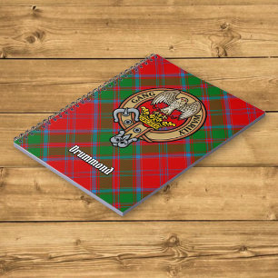 Carnet Clan Drummond Crest sur Tartan