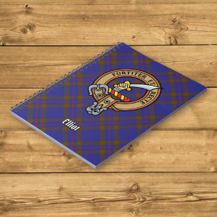 Carnet Clan Elliot Crest sur Tartan moderne