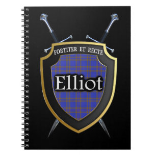 Carnet Clan Elliot Tartan Shield & Swords