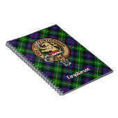 Carnet Clan Farquharson Crest sur Tartan (Côté Droit)