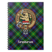 Carnet Clan Farquharson Crest sur Tartan (Devant)