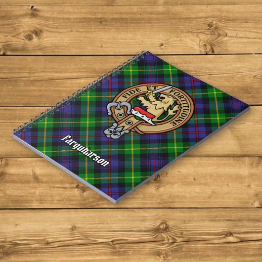Carnet Clan Farquharson Crest sur Tartan