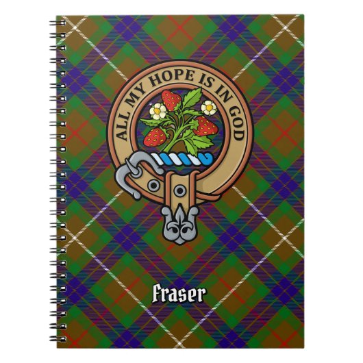 Carnet Clan Fraser Crest sur la chasse Tartan (Devant)