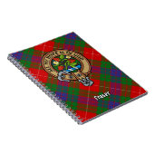 Carnet Clan Fraser Crest sur Tartan (Côté Droit)