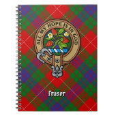 Carnet Clan Fraser Crest sur Tartan (Devant)