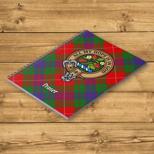 Carnet Clan Fraser Crest sur Tartan