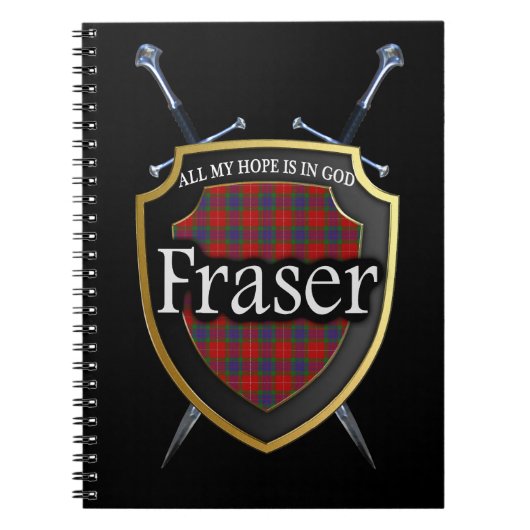 Carnet Clan Fraser Tartan Shield & Swords (Devant)