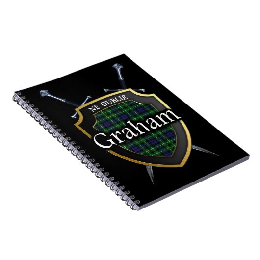 Carnet Clan Graham Tartan Shield & Swords (Côté Droit)
