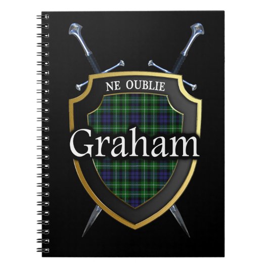 Carnet Clan Graham Tartan Shield & Swords (Devant)