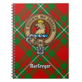 Carnet Clan Gregor Crest sur Tartan (Devant)