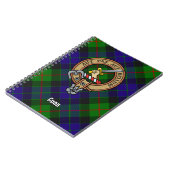 Carnet Clan Gunn Crest sur Tartan (Côté gauche)