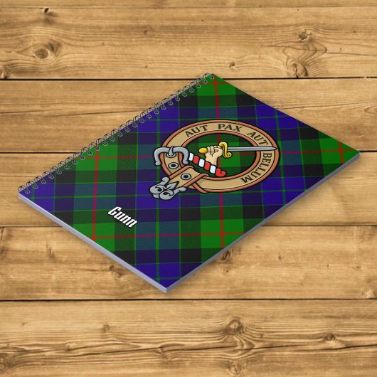 Carnet Clan Gunn Crest sur Tartan