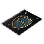 Carnet Clan Gunn Tartan Shield & Swords (Côté gauche)