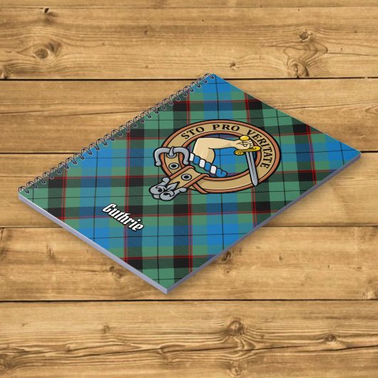 Carnet Clan Guthrie Crest sur Tartan