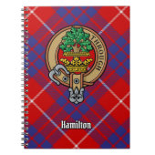 Carnet Clan Hamilton Crest sur Red Tartan (Devant)