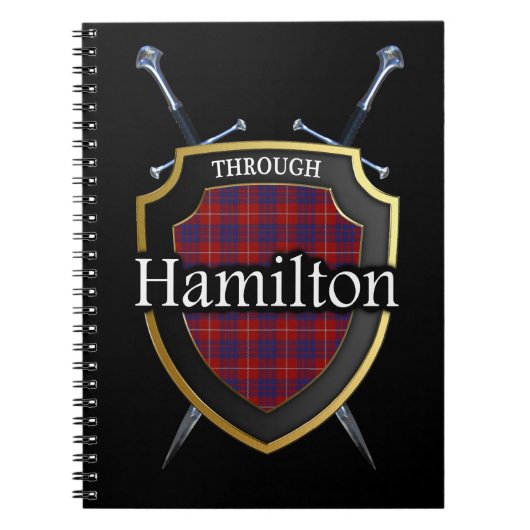 Carnet Clan Hamilton Tartan Shield & Swords (Devant)