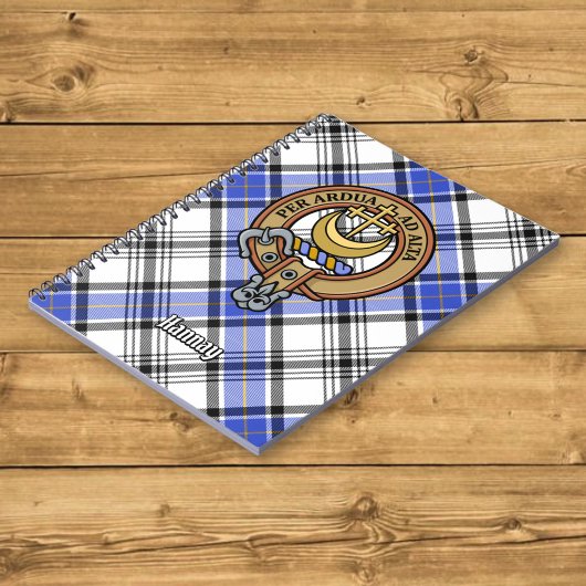 Carnet Clan Hannay Crest sur Tartan