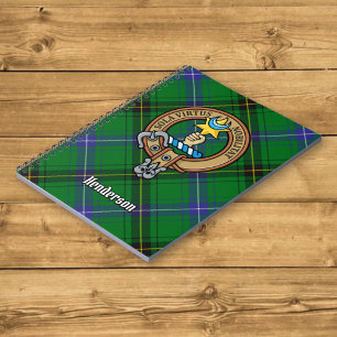 Carnet Clan Henderson Crest sur Tartan