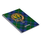 Carnet Clan Johnston Crest sur Tartan (Côté Droit)