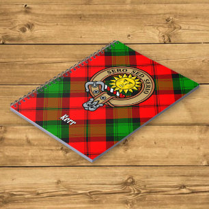 Carnet Clan Kerr Crest sur Tartan