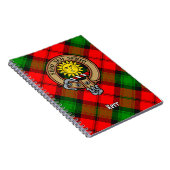 Carnet Clan Kerr Crest sur Tartan (Côté Droit)