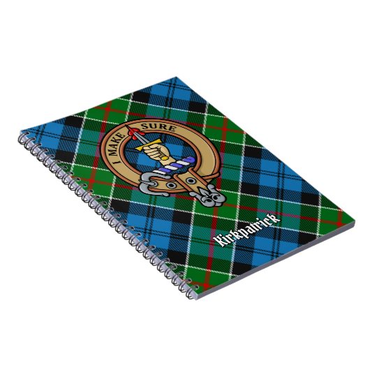 Carnet Clan Kirkpatrick Crest sur Tartan (Côté Droit)