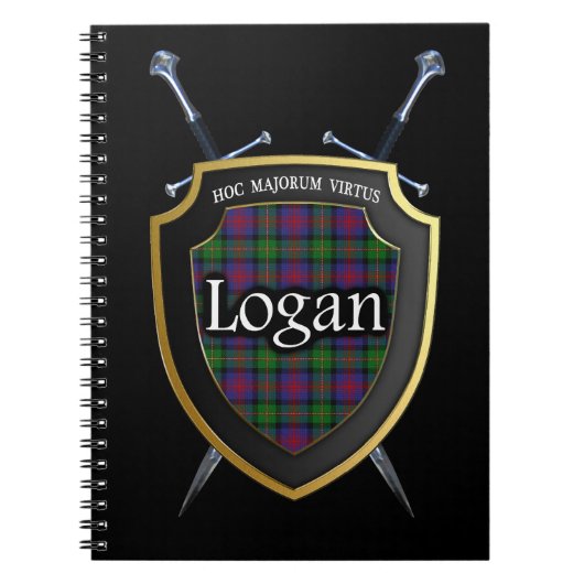 Carnet Clan Logan Tartan Shield & Swords (Devant)