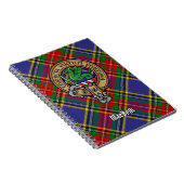 Carnet Clan MacBeth Crest sur Tartan (Côté Droit)