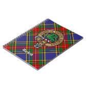 Carnet Clan MacBeth Crest sur Tartan (Côté gauche)