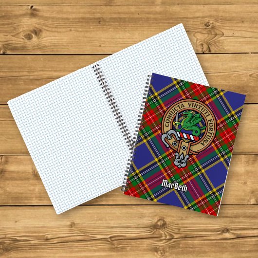 Carnet Clan MacBeth Crest sur Tartan