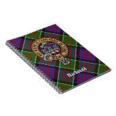 Carnet Clan MacDonald de Clanranald Crest sur Tartan (Côté Droit)
