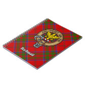 Carnet Clan MacDonald de Keppoch Crest sur Tartan (Côté gauche)