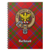 Carnet Clan MacDonald de Keppoch Crest sur Tartan (Devant)