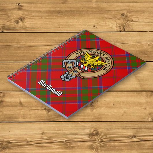 Carnet Clan MacDonald de Keppoch Crest sur Tartan