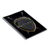 Carnet Clan MacDonald Tartan Shield & Swords (Côté Droit)