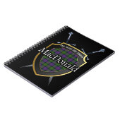 Carnet Clan MacDonald Tartan Shield & Swords (Côté gauche)