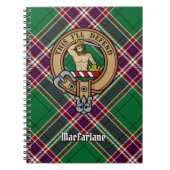 Carnet Clan MacFarlane Crest sur Tartan de chasse moderne (Devant)