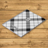 Carnet Clan MacFarlane Tartan noir et blanc