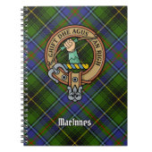 Carnet Clan MacInnes Crest sur Tartan (Devant)