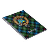 Carnet Clan MacKenzie Crest sur Tartan (Côté Droit)