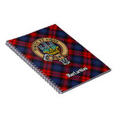 Carnet Clan MacLachlan Crest sur Tartan (Côté Droit)