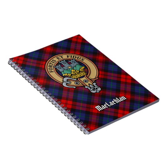 Carnet Clan MacLachlan Crest sur Tartan (Côté Droit)