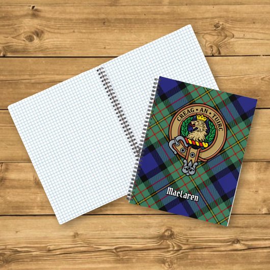Carnet Clan MacLaren Crest sur Tartan