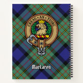 Carnet Clan MacLaren Crest sur Tartan (Dos)