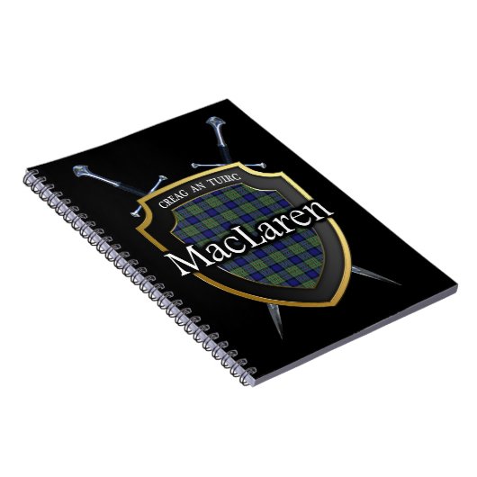 Carnet Clan MacLaren Tartan Shield & Swords (Côté Droit)