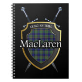 Carnet Clan MacLaren Tartan Shield & Swords (Devant)