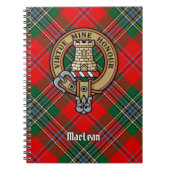 Carnet Clan MacLean Crest sur Tartan (Devant)