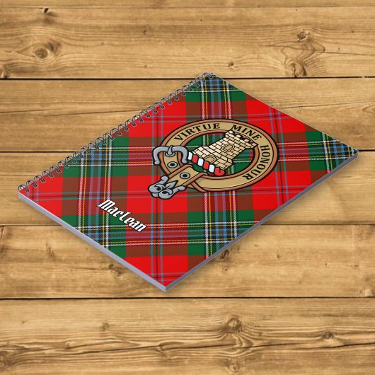 Carnet Clan MacLean Crest sur Tartan