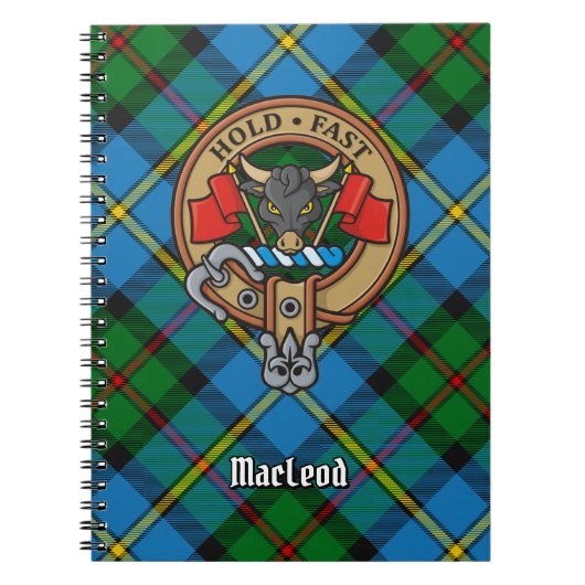 Carnet Clan MacLeod Crest sur la chasse Tartan (Devant)