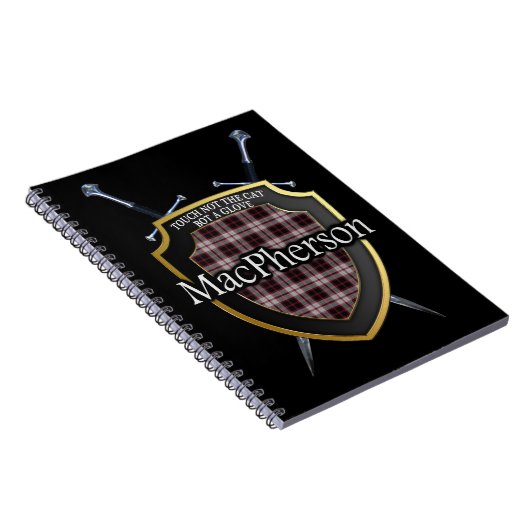 Carnet Clan MacPherson Tartan Shield & Swords (Côté Droit)